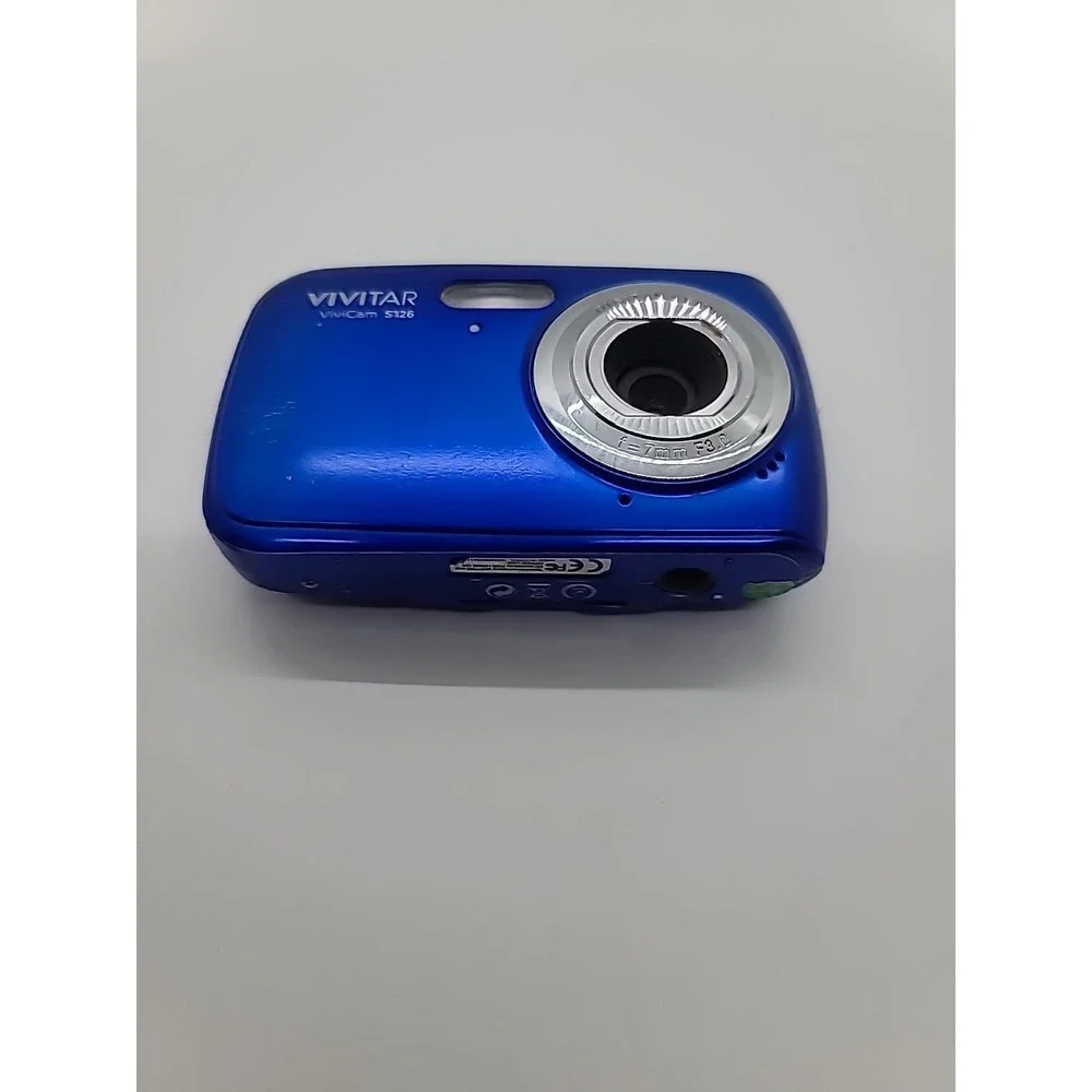 Vivitar ViviCam S126 Compact Digital Camera Blue Point and Shoot Tested